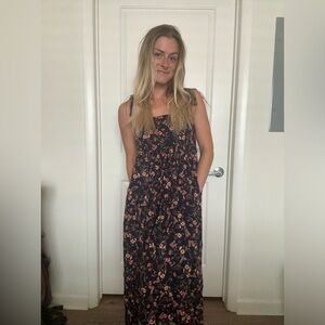 Floral Maxi Dress with Pockets